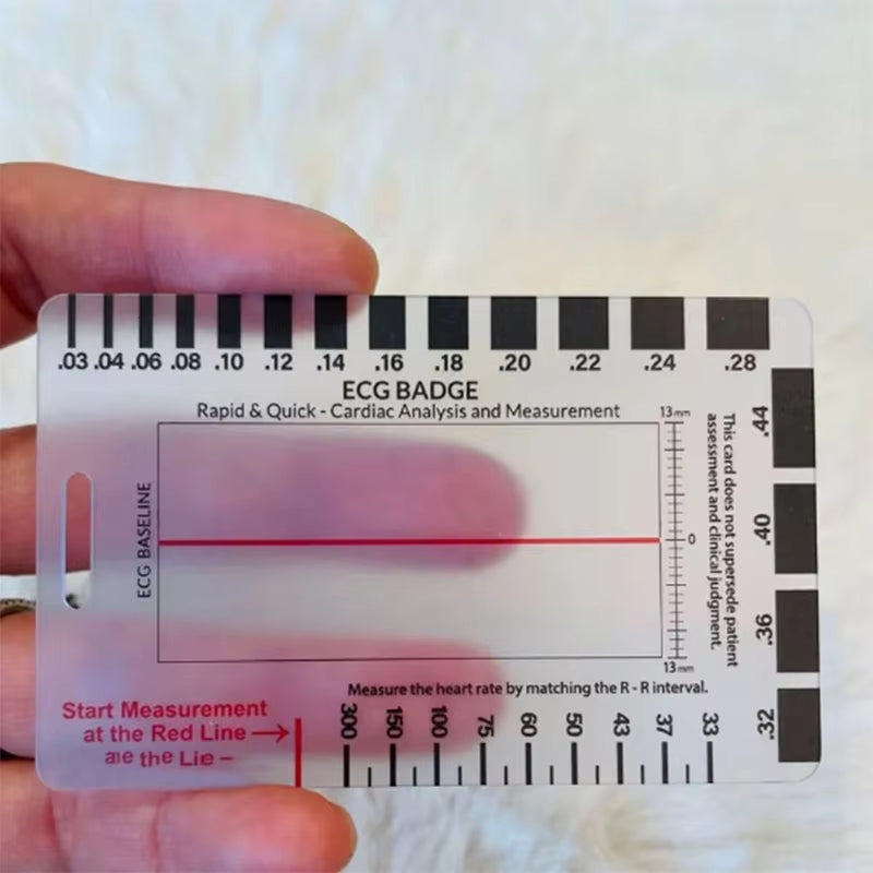 Ekg Ruler Example Ecg Transparent 7-Step Ruler Portable Ruler Card for Interpreting Ecg ...